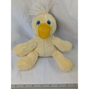 Dandee Duck Yellow Plush Rattle Embroidered Eyes 8 Inch Stuffed Animal Toy